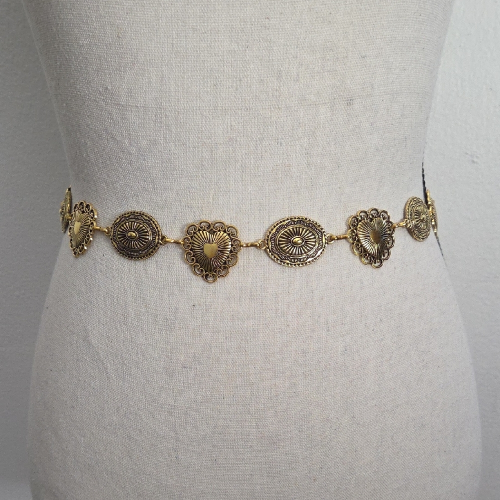 Gold Heart Chain Belt